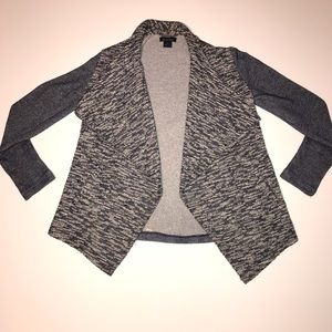 Lucky Brand blue/white open waterfall cardigan XS